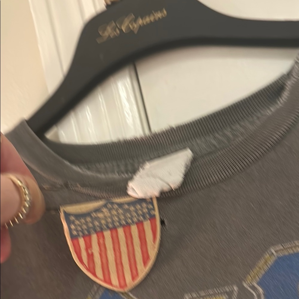 MadeWorn AC/DC Graphic Tee Gray/Black size small glitter effects - Picture 6 of 14